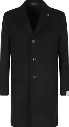 Tagliatore Single-Breasted Coat - Heren - Mantel - Zwart - 4XL - Wol - Jassen