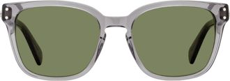 Ferragamo SF1040SCP Square Keyhole Bridge Sunglasses - Gray