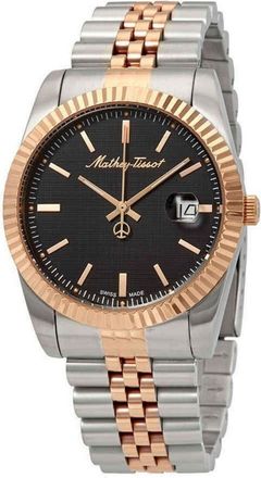 Mathey-Tissot Mathey-Tissot Mens Mathy III Black Dial Watch