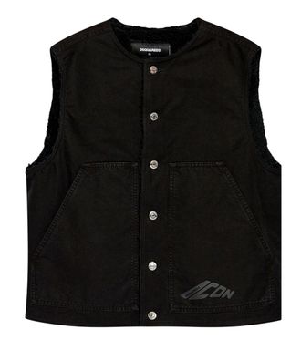 Dsquared2 Black Logo Denim Jacket