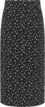 Dolce & Gabbana Zijden Blend Midi Rok - Dames - Midirokken - Zwart - XS - Rokken