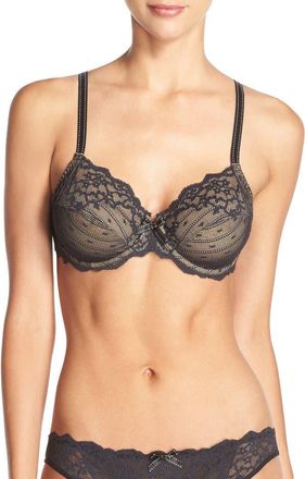 Chantelle Rive Gauche Full Coverage Underwire Bra in Black at Nordstrom, Size 42D
