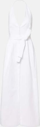 Max Mara Abito lungo in gabardine di misto cotone