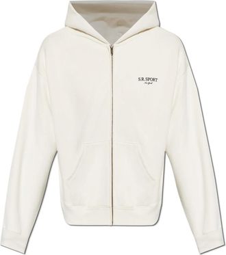 Sporty & Rich The Hoodie - unisex - Vesten met rits - Beige - XL - Katoen - Hoodies & sweatvesten