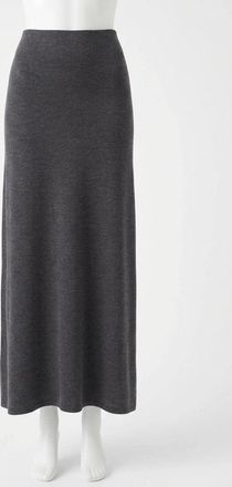 Z Supply Demure Maxi Skirt In Charcoal Heather