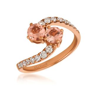 Le Vian Ladies Peach Morganite Rings set in 14K Strawberry Gold