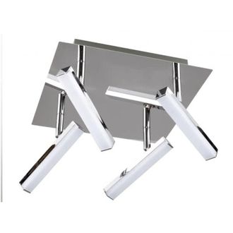 Fabrilamp Plaf&oacute;n Jorge 4x5w Led 1600lm 3000k L.25xan.25xal.11cm Cromo