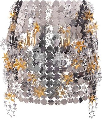 Paco Rabanne Womens Mixed Metal Mini Skirt