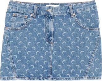 Marine Serre Mini-spijkerrok - Blauw