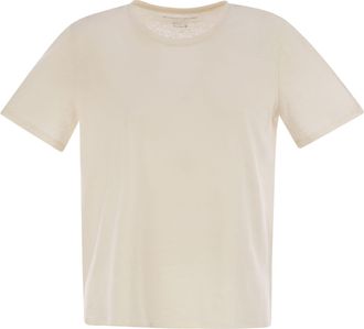 Majestic Linen Crew Neck T Shirt