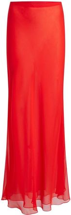 Khaite The Mauva silk maxi skirt - women - Silk - 6 - Red