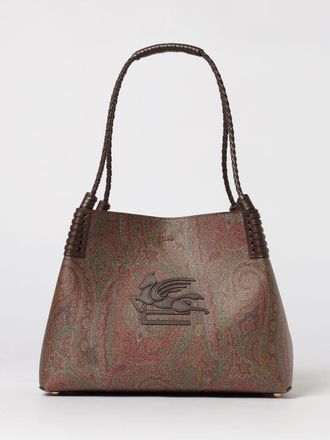 Etro Borsa Libra Medium Etro in cotone spalmato con Paisley jacquard