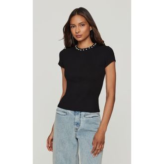 Generation Love Tate Pearl Top in Black at Nordstrom, Size Xx-Small