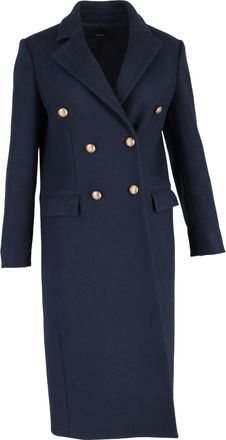Joseph Joseph Pre-owned Womens Double-Breasted Coat in Navy Blue Wool - Size X-Large