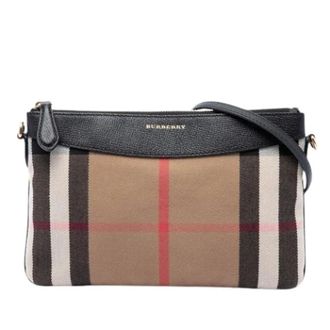 Burberry Pre-owned Peyton Crossbody Bag - Dames - Pre-owned - Bruin - Maat: ONE Size Zijde