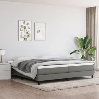 vidaXL Giroletto senza Materasso Grigio Scuro 200x200 cm Tessuto - Vidaxl