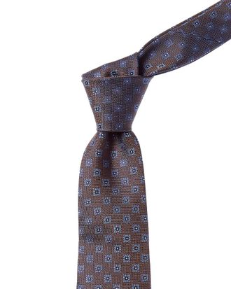 Canali Blue Squares Silk Tie