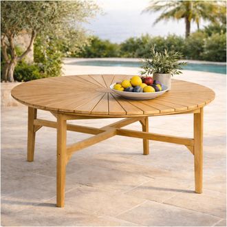 Wanda Collection Wanda Collection - Mesa De Jard&iacute;&shy;n Redonda De Teca 150 Cm Roxan