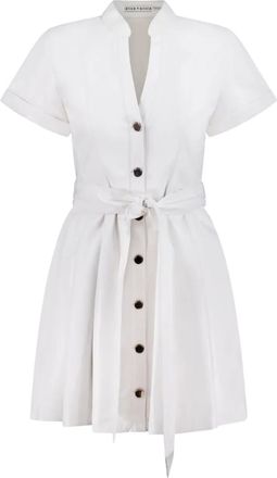 Alice & Olivia Abito corto Lucy con bottoni - Toni neutri