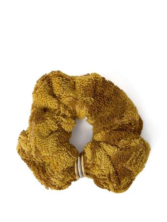 Chloé logo-engraved scrunchie - women - Cotton - One Size - Yellow