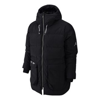 Nike Jordan Air Jordan Storage Pocket Detail Hooded Down Jacket Mens Black DZ4552-010