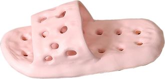 Generic Bathing Slippers Womens Mens Hollow Out Bathing Shoes Summer Comfortable Bath Slippers Non-Slip Slippers Soft Shower Shoes Sandals Lightweight Flat Sl