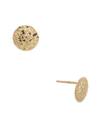 Italian Gold, Inc 14K 9Mm Diamond Cut Disk Stud Earrings