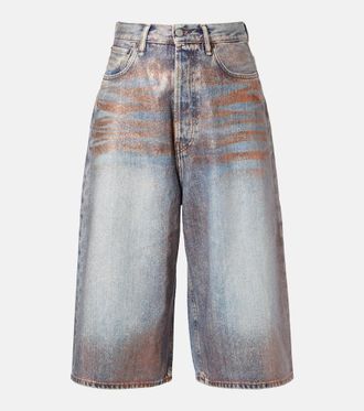 Acne Studios Culottes de denim revestido