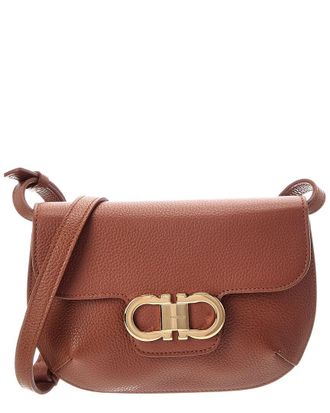 Ferragamo Ferragamo Gancini Leather Shoulder Bag