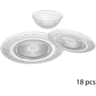 Secret de Gourmet Servicio De Renacimiento De 18 Piezas. - Vidrio, Dimensiones L. 38 X A. 28 X A. 25,5 Cm - Sg Secret De Gourmet