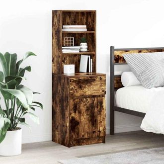vidaXL Comodino Rovere Fumo 39x35x125 cm in Legno Multistrato - Vidaxl