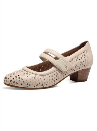 Jana Pumps JANA, Damen, Gr. 37, beige (sand), Lederimitat, Schuhe Pumps
