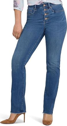 NYDJ Petite Button Fly Jeans Womens Clothing Wild River : 12P 30, Cotton/Denim/Elastane