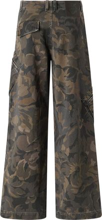 Pinko Womens Palazzo Trousers Multicolour Green-Black Outer: Cotton; Lining: Cotton Green/black