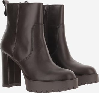 Pinko Womens Ankle Boots Clara 01 Dark Brown Leather Upper: Cow