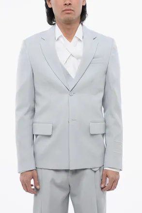 Off-white Blazer Relax Fit Con Tasche Ad Aletta Off-White