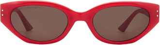 French Connection FC 25 54 RED Smoke Cat Eye Ladies Sunglasses 10269917.LTS RED