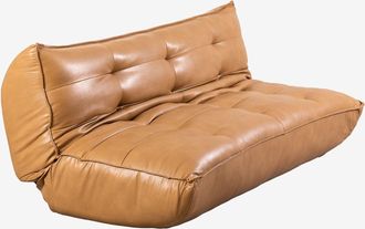 Sklum Sof&aacute; Cama De 3 Plazas En Polipiel Mati Sklum Camel