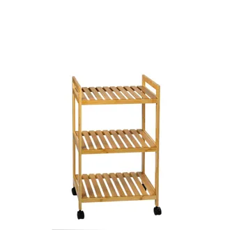 OEM Andrea House Ba22006 Carro De Ba&ntilde;o De Bamb&uacute; Beige N&oacute;rdico 3 Baldas - Ref: Ba22006