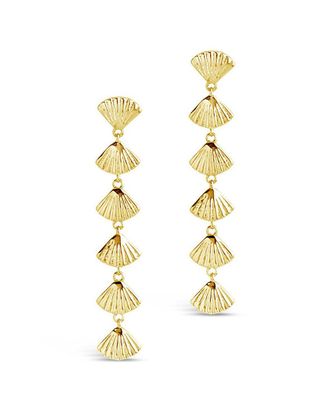 Sterling Forever 14K Plated Scalloped Earrings