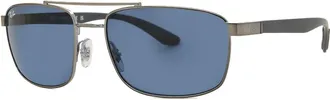 Ray-Ban Blue Rectangular Unisex Sunglasses RB3737 004/80 60