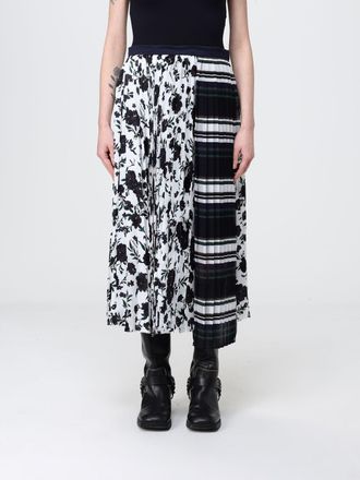 sacai Gonna patchwork Sacai in cr&ecirc;pe