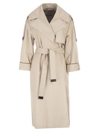 Max Mara Mtcutrench Trench Coat In Water Repellent Twill