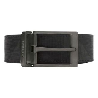 Burberry 26 Reversible Check Belt Charcoal Graphite 8065341