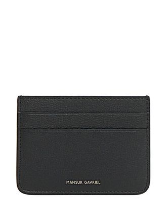 Mansur Gavriel logo-detail leather card holder - women - Calf Leather - One Size - Black