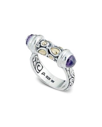 Samuel B. 18K & Silver Amethyst Bullet Ring