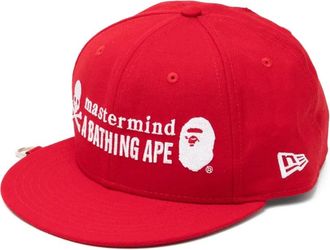 Mastermind Japan x A Bathing Ape logo-embroidered cap - men - Wool - One Size