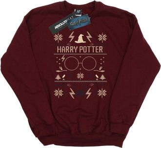 Harry Potter Dames/Dames Sweatshirt met Kerstpatroon (Bourgondi&euml;)