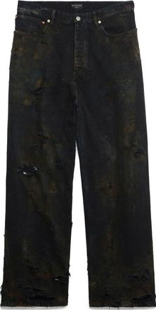 Balenciaga Super Destroyed Baggy Pants Black 745248TBP471363