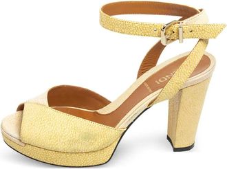 Fendi Sandali in pelle con plateau 90mm - Giallo